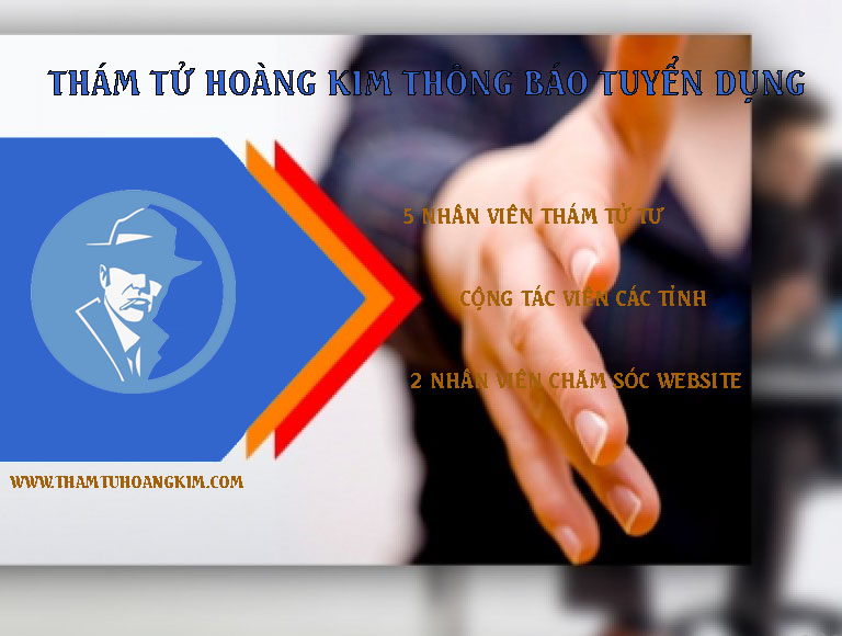 Thám Tử Hoàng Kim thông báo tuyển dụng