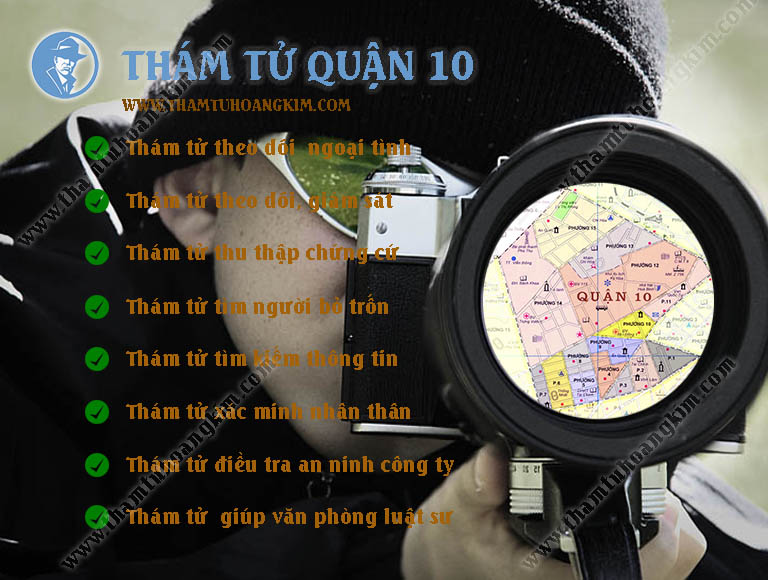 Dịch vụ thám tử uy tín nhất quận 10